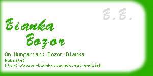 bianka bozor business card